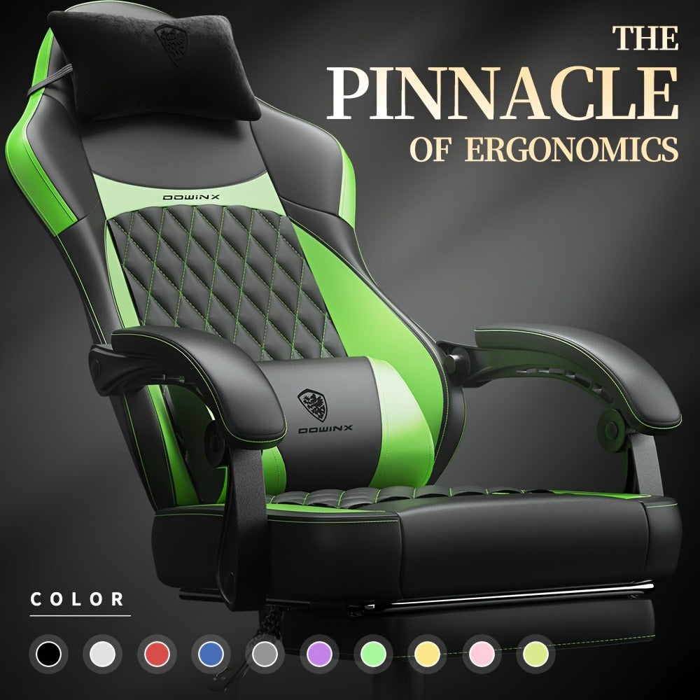 Faux Leather Gaming Chair with Lumbar Support and High Back for Home Office detail image - detail view 15