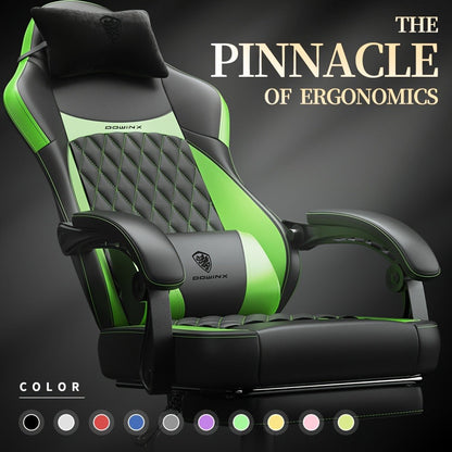 Faux Leather Gaming Chair with Lumbar Support and High Back for Home Office detail image - detail view 15