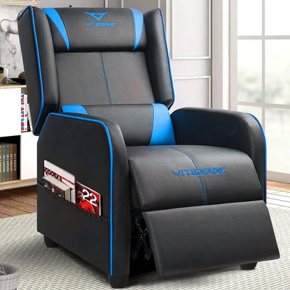 Gaming Recliner Chair, Racing Style - Ergonomic Faux Leather Lounge Sofa with Open Back shown in the main product view