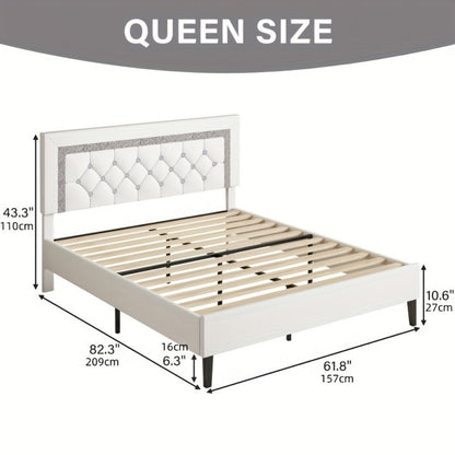 Faux Leather Twin Bed Frame with Solid Wood Construction for Bedroom Comfort and Support detail image - detail view 9