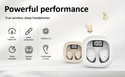 Wireless Earbuds MSHUKCOE Ultra-Thin Sleep and Game Modes with Low Latency and Dual Noise Reduction