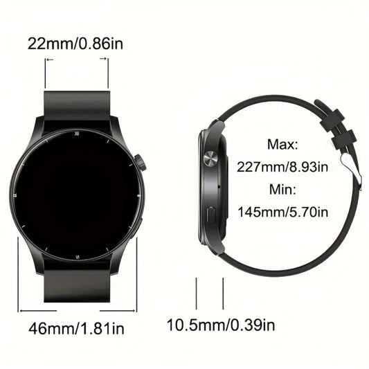 Smartwatch 1.52 Inch HD Touchscreen with Wireless Calling, Alloy Case and Camera Control in Two Colors