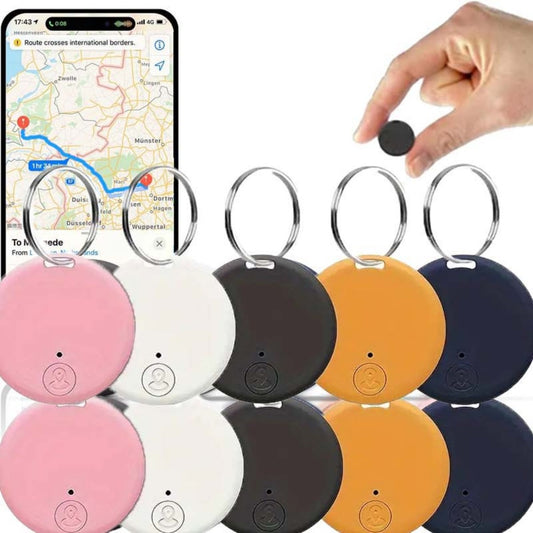Solar Mini Key Finder Smart Tracker Anti-Lost Alarm Device – Portable Location Tracker for Keys Phone Wallet Luggage Pets – 3-Pack / 5-Pack / 10-Pack