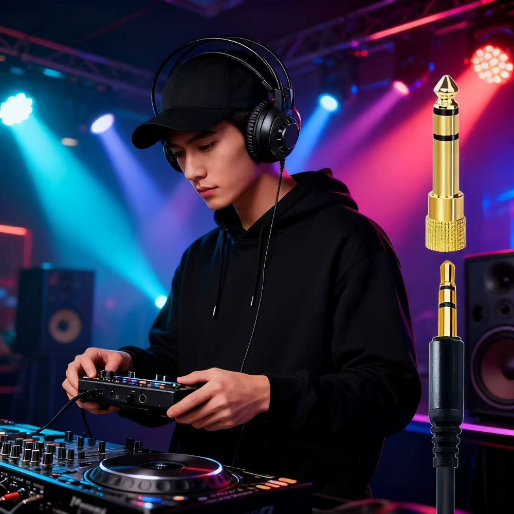 Wired Over-Ear Studio Gaming Headphones with Boom Arm Microphone for Bedside Audio, Alarms and Room Entertainment