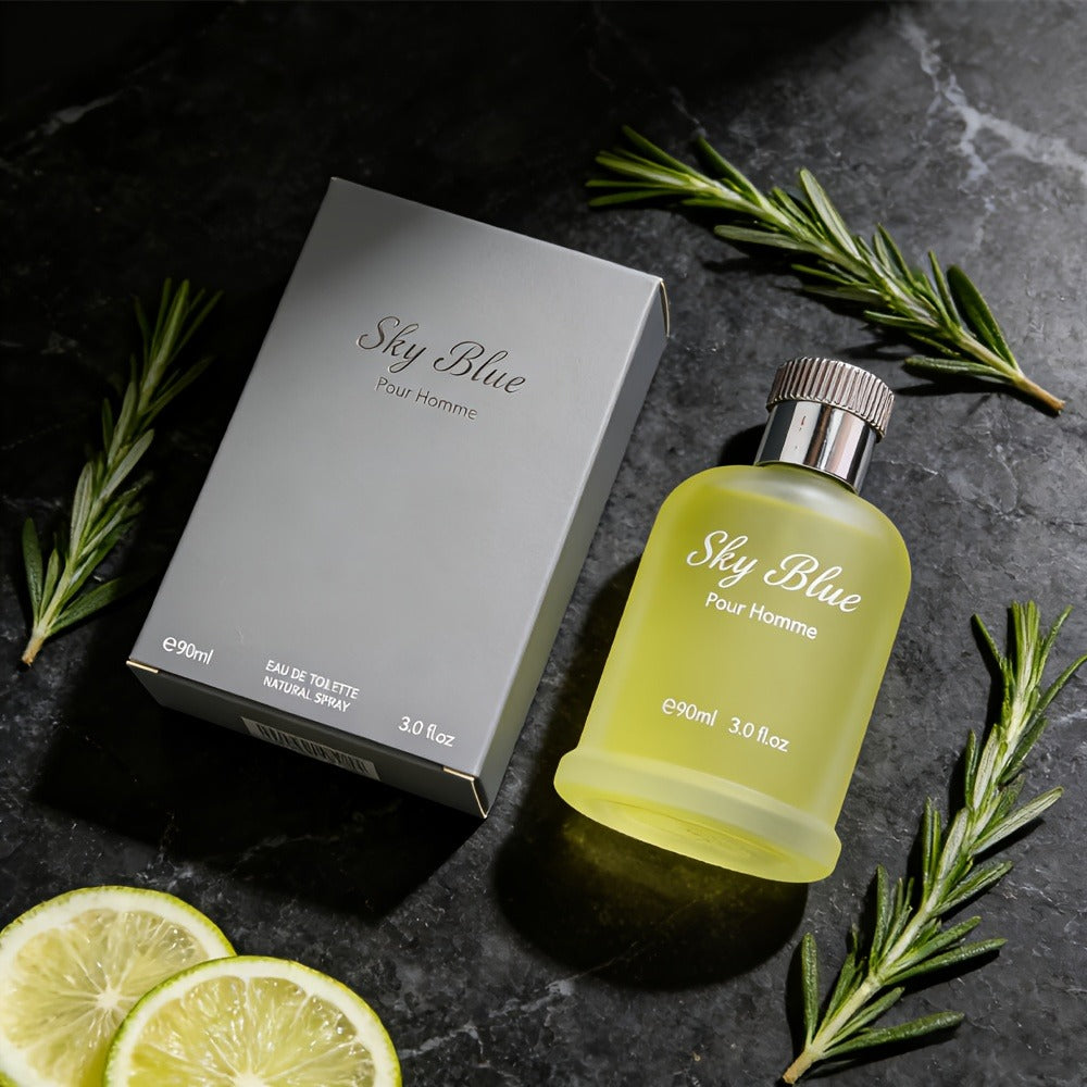 Men's Cologne Eau de Parfum Sky Blue - Bergamot Rosemary & Oak Moss Fresh Masculine Fragrance, No Propylene Glycol