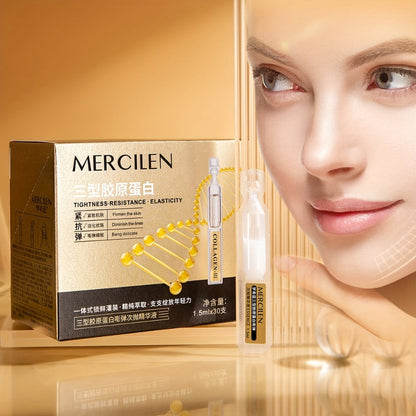 Face Serum Mercilen Plant Squalane and Collagen Type III Ampoule Box with 1.52oz Listed Quantity