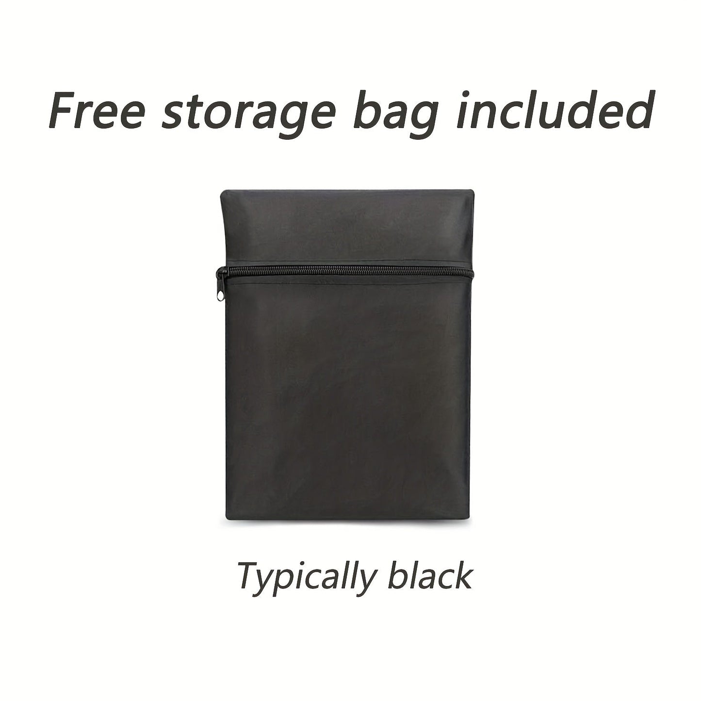 Black Patio Deck Box Cover with Buckle Straps in 51-, 58- or 62-Inch Length Options and Three Profiles
