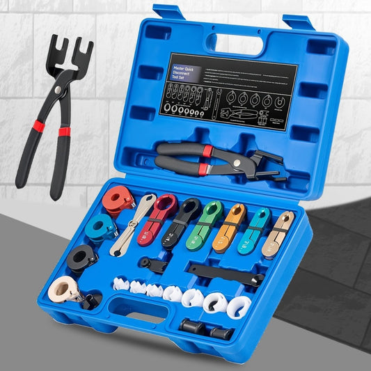 Fuel Line Disconnect Tool Kit 26Pcs – Master Quick Disconnect Set with AC & Transmission Line Removal Pliers for Cars Trucks