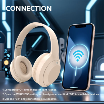 GENAI Over-Ear Wireless Headphones Bluetooth 5.3, Futuristic HiFi Sound Design, Built-In Microphone