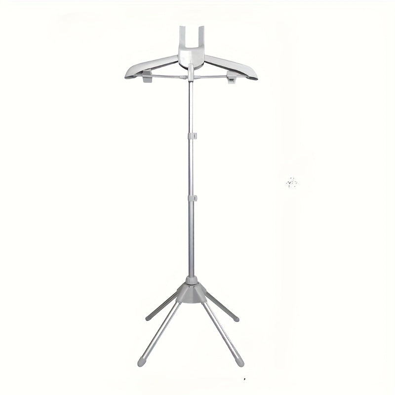 Clothes Drying Rack Foldable Height Adjustable Telescopic Ironing Rack, Aluminum Alloy Garment Rack with 360° Rotating Arm, Multi-Layer Hanging Drying Stand, Space-Saving Laundry Rack for Home Bedroom