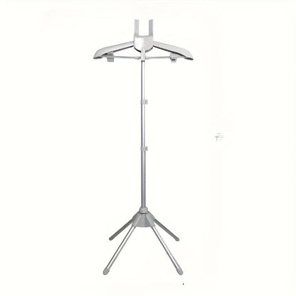 Clothes Drying Rack Foldable Height Adjustable Telescopic Ironing Rack, Aluminum Alloy Garment Rack with 360° Rotating Arm, Multi-Layer Hanging Drying Stand, Space-Saving Laundry Rack for Home Bedroom