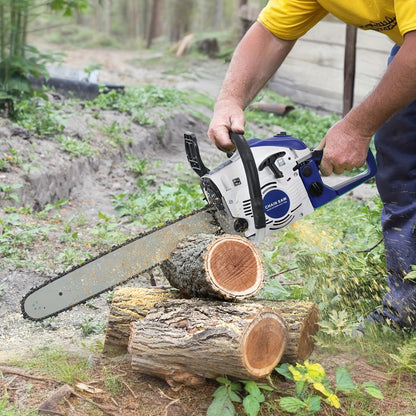 Gas Chainsaw, 2-Stroke Powerful Wood Cutting Logging Farm Ranch for Garden, Patio and Yard Use
