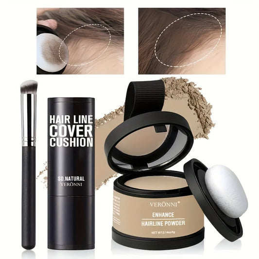Hair Root Concealer Powder with Brush - Instantly Covers Gray Roots & Thinning Hairline, Plant-Based Keratin Formula, Natural-Looking Coverage for All Hair Types, Women & Men, 6 Shades
