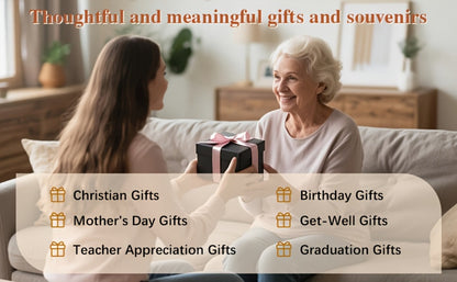 Bible Verse Jar Gift Set with Wooden Cross, Color-Coded Scripture Cards and Two Exact Configurations