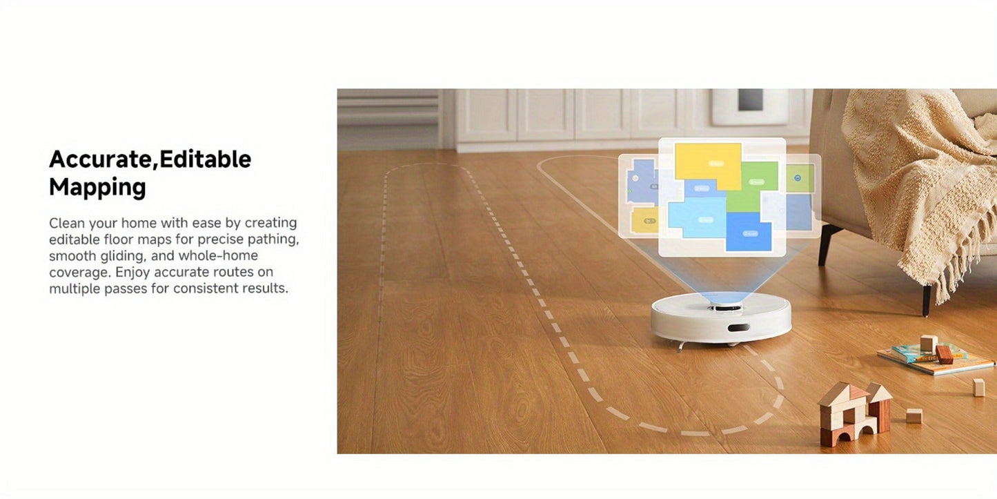 Dreame D10 Plus Gen 2 Self-Emptying Robot Vacuum & Mop Refurbished – 6000Pa Suction | 90-Day Base | LiDAR Navigation | Obstacle Avoidance | Wi-Fi App & Voice Control | Smart Floor Cleaner for Home