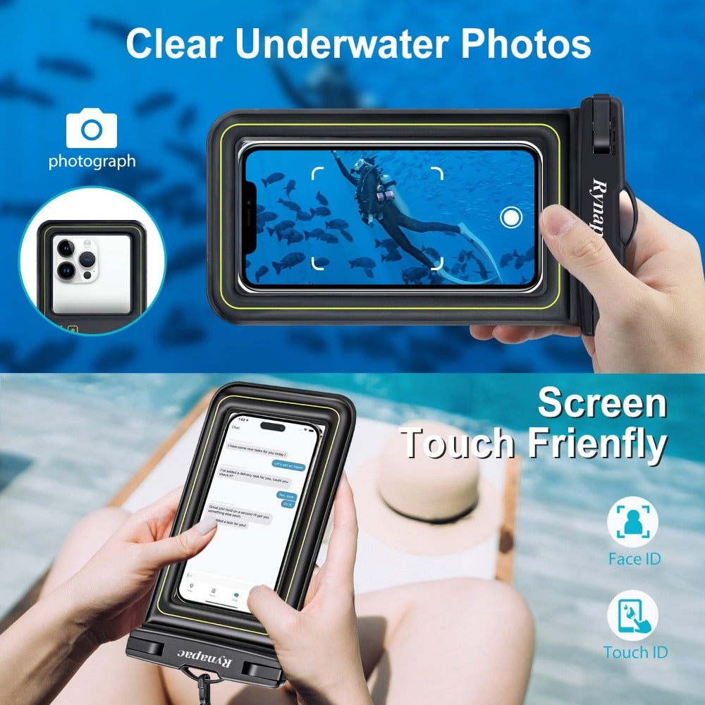 Buoyant Phone Dry Bag 2 Pack for iPhone 16 15 14 13 12 11 Pro Max Samsung Galaxy for Camping, Travel and Outdoor Use