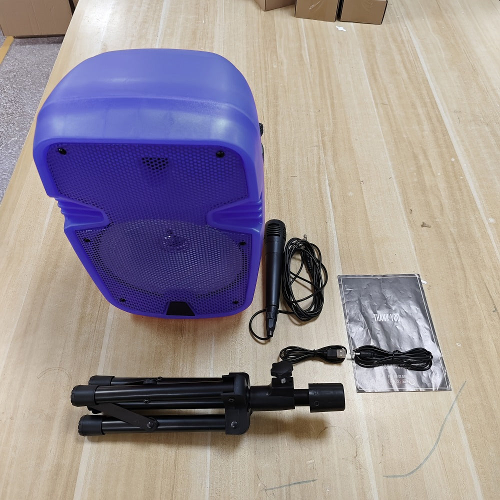 1000W Portable Party Speaker with 8-Inch Woofer & Wired Microphone, Deep Bass 2.1 Surround Sound, 8-Hour Battery, Bluetooth USB SD FM AUX, Wireless Speaker for DJ Karaoke Home Gatherings Outdoor Events
