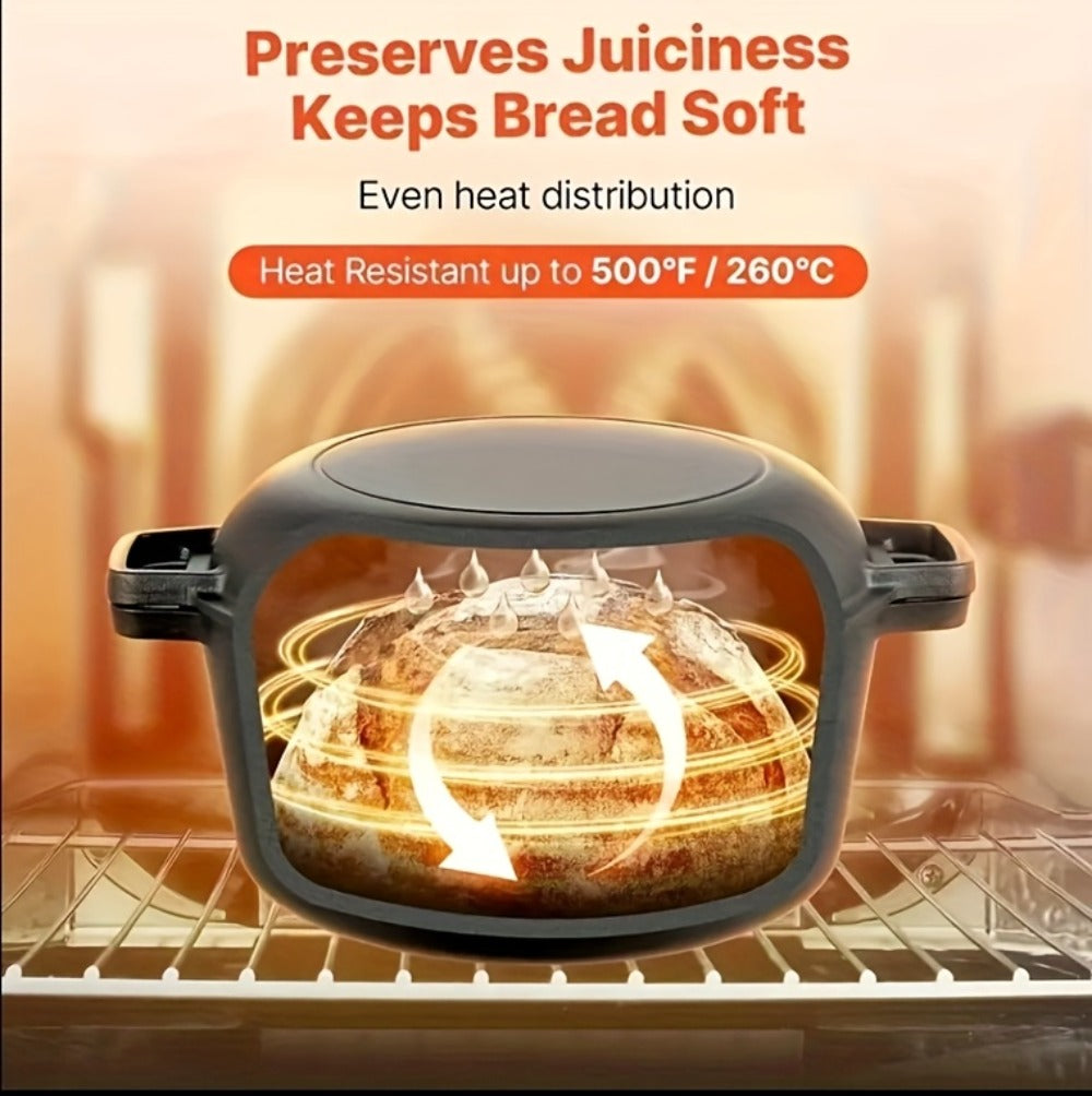 Cast Iron Dutch Oven Set 5.1QT & 7QT with Skillet Lid – Pre-Seasoned 2-in-1 Cookware for Stovetop, Induction, Oven, Campfire & BBQ, Sourdough Bread Baking, Frying, Camping