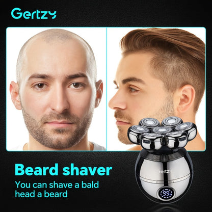 Electric Shaver 5-in-1 Rotary Grooming Kit with Hair Clipper, Nose Trimmer, Brush and Massager in Silver or Gold