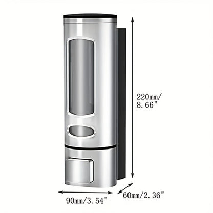 Wall-Mounted Soap Dispenser with 53 oz 1500 ml Source Capacity and Black, White or Golden Finish