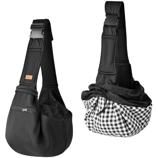 Adjustable Pet Sling Shoulder Carrier Bag | Hands-Free Dog Cat Puppy Carry Bag, Soft Breathable Travel Sling for Small Pets, Secure & Comfortable One-Shoulder Tote for Daily Use & Outdoor Travel, 3 Colors