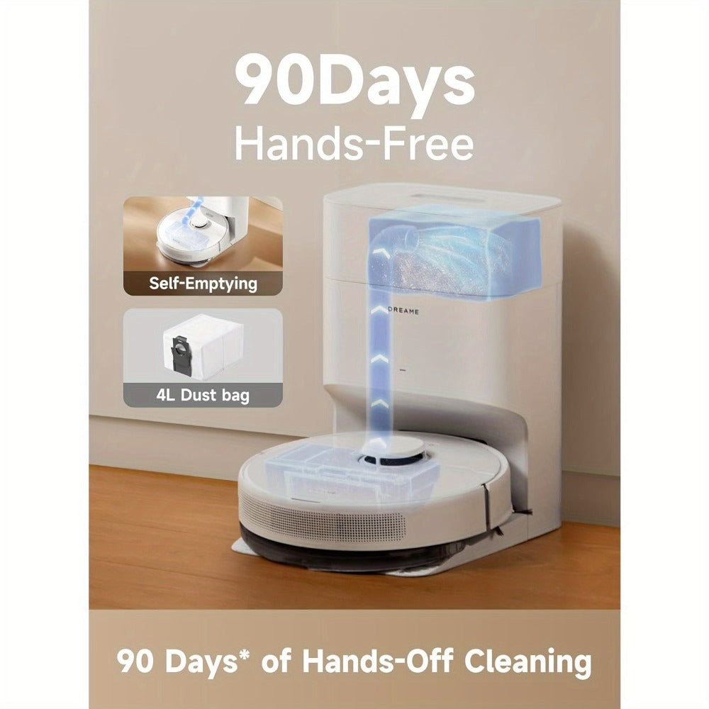 Dreame D10 Plus Gen 2 Self-Emptying Robot Vacuum & Mop Refurbished – 6000Pa Suction | 90-Day Base | LiDAR Navigation | Obstacle Avoidance | Wi-Fi App & Voice Control | Smart Floor Cleaner for Home