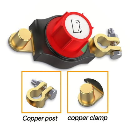 Battery Disconnect Switch 1000A Heavy Duty Manual Lever On/Off Negative Cut-Off with Screw Terminals for Car Truck Boat RV Marine - Corrosion Resistant