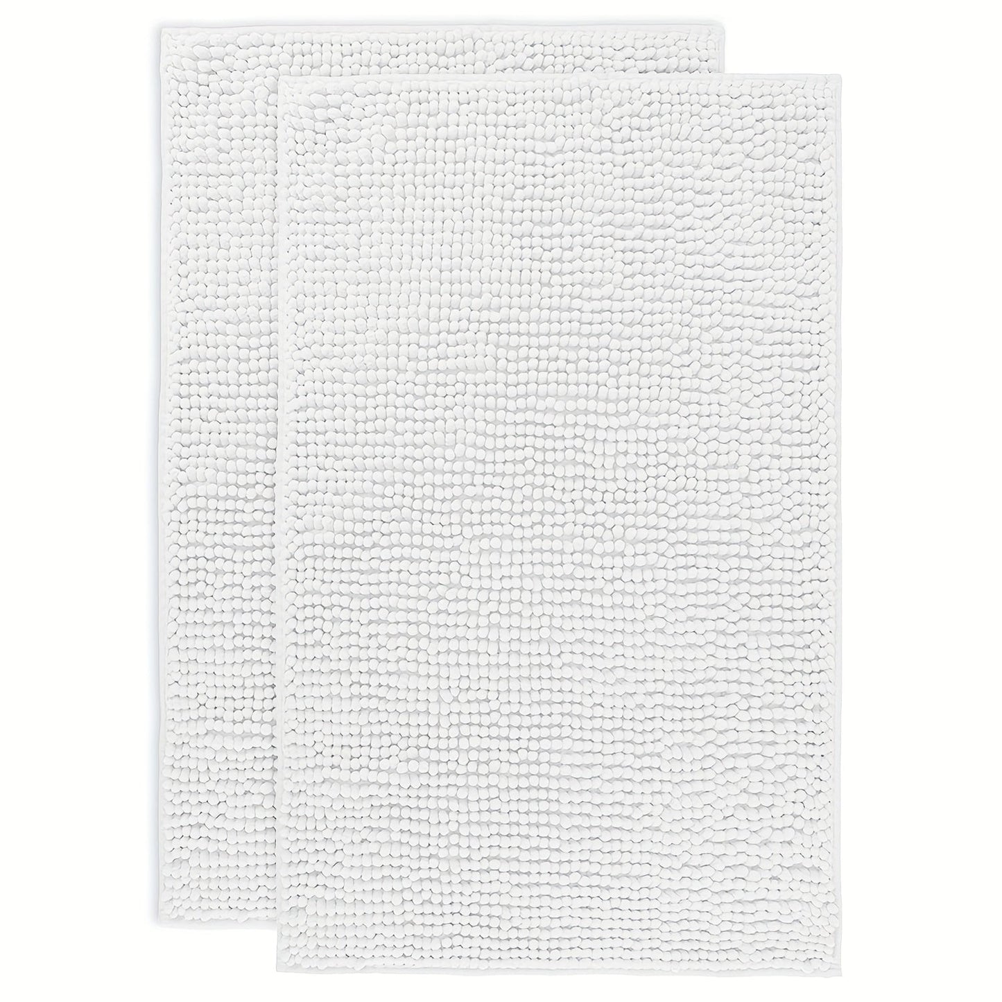 Chenille Bath Rug Extra Thick Soft Absorbent Non-Slip Bathroom Mat Machine Washable, Multiple Sizes & Colors