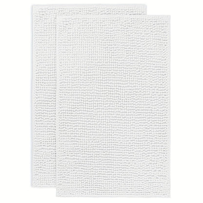 Chenille Bath Rug Extra Thick Soft Absorbent Non-Slip Bathroom Mat Machine Washable, Multiple Sizes & Colors
