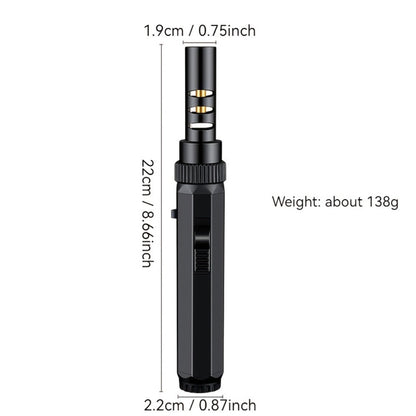 Windproof Jet Flame Torch Lighter with Safety Lock & Switch Lock, Large Adjustable Flame, Outdoor Torch for Campfire BBQ Baking Camping