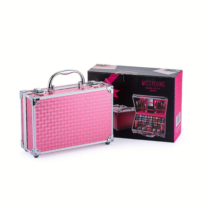 56 Piece Makeup Kit Full Face Set Eyeshadow Lipstick Blush Lip Gloss Eyebrow Pencil Glitter Brushes for Women Beginner Wedding Stage Holiday Gift