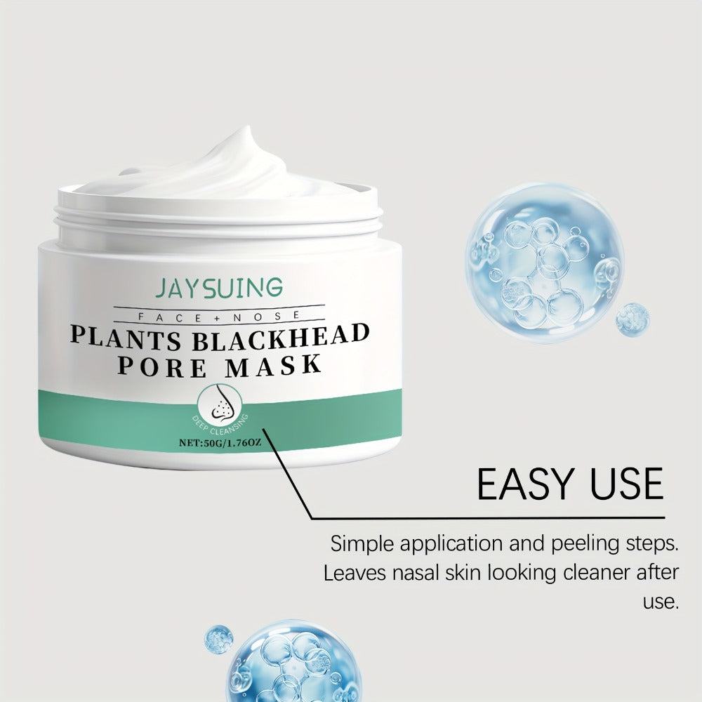 Blackhead Peel-Off Nose Mask 50g with Hyaluronic Acid, Salicylic Acid & Aloe Essence – Deep Pore Cleansing Strips for Smooth Skin, Daily Use