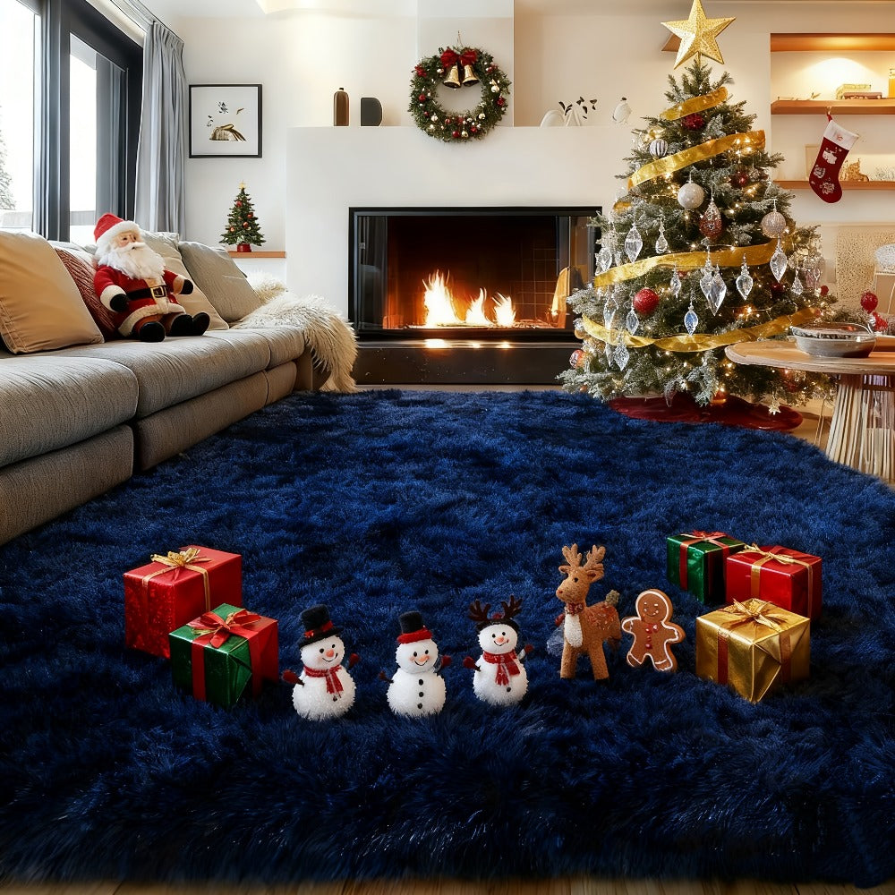 Area Rug 8x10 Fluffy Shag with 1.8-Inch Plush Pile and Nine Colors for Bedroom or Living Room