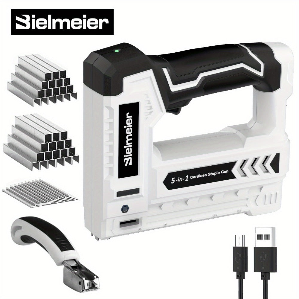 Cordless Stapler Brad Nailer 2-in-1 4V / 20V No Compressor, with Battery, Charger & 1600pcs Nails & Staples