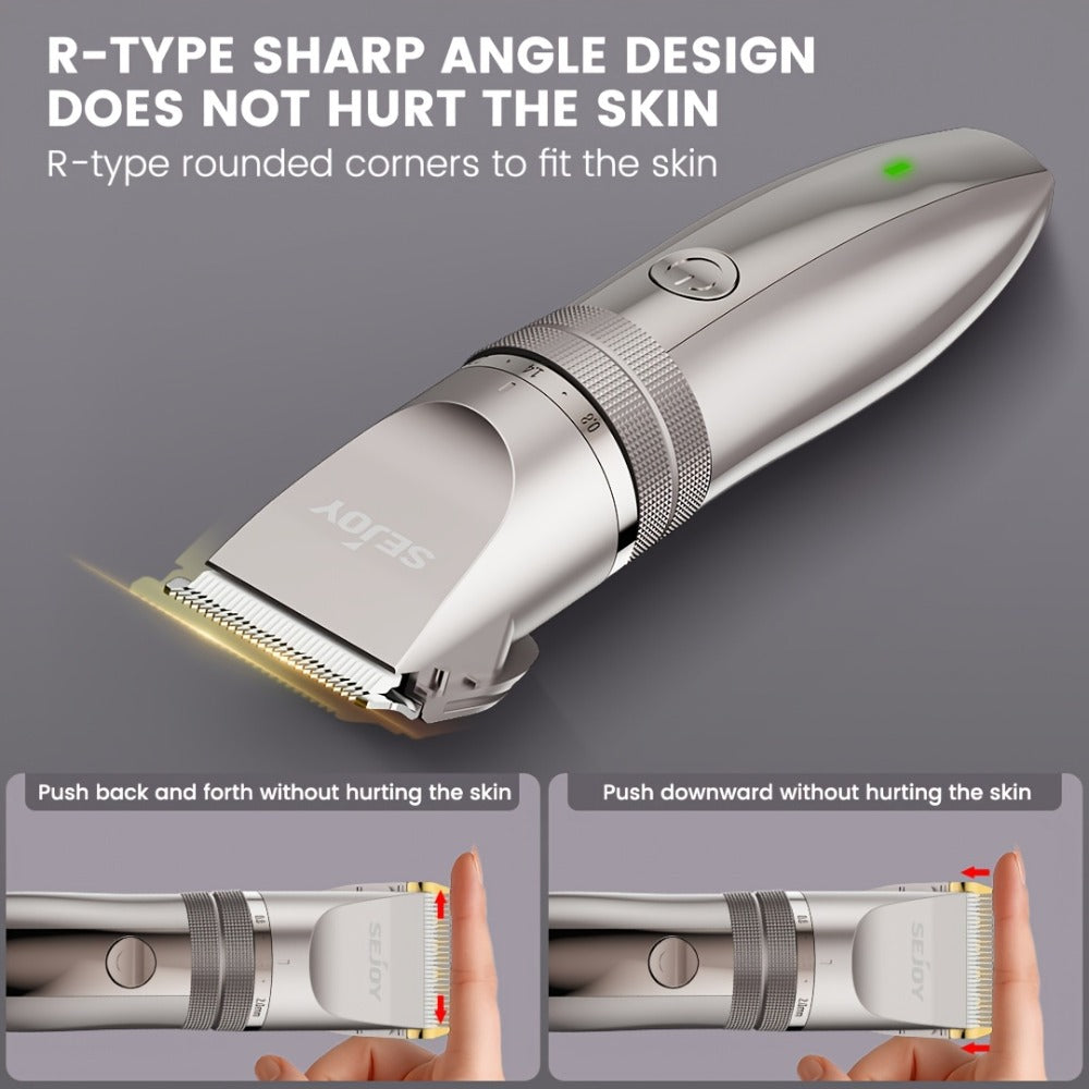 Beard Trimmer for Men Cordless Electric USB Rechargeable with Precision Dial 5-Level Adjustable, Mustache Facial Hair Trimmer Grooming Tool