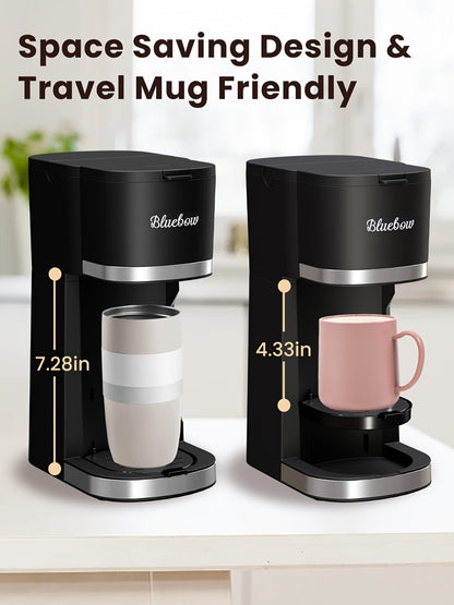 Black Single-Serve Coffee Brewer with CM6080 or CM6070 Model Options and Removable Cup Platform
