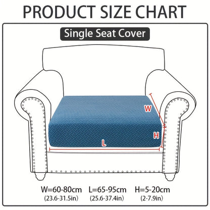 Jacquard Stretch Sofa Cover Non-Slip | Elastic Wear-Resistant Couch Slipcover, Polyester Jacquard Fabric, 1 to 4 Seat Sectional L-Shape, Armrest Backrest, Machine Washable