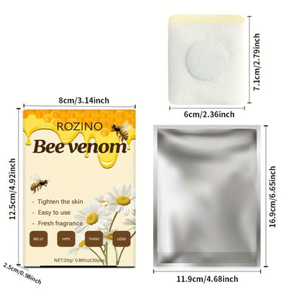 Belly Button Firming Patches 60 Pcs - Bee Venom Natural Botanical Navel Patches with Long-Lasting Adhesion, Body Toning & Wellness Patches for All Skin Types, Daily Body Care