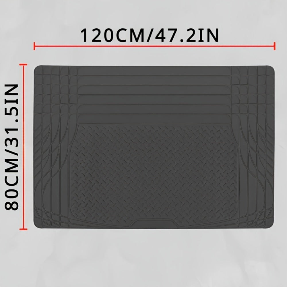 Car Cargo Mat SUV Trunk Mat – All-Weather Waterproof Rear Cargo Liner, Universal Fit for SUV Rear Cargo Area, Heavy Duty Non-Slip Trunk Protector, 1pc Black