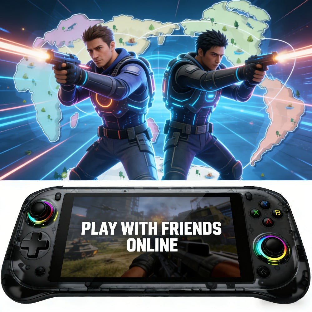 Handheld Game Console J55 with 5.5-Inch Large HD Display, 64GB Options, Linux-based system, Handheld controls