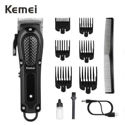 Professional Cordless Hair Cutting Shears – Kemei KM-1071 USB Rechargeable Electric Hair Scissors for Barbers, Salon, Spa & Travel, Portable Haircutting Tool