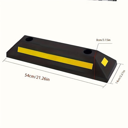 Garage Parking Curb Stop Rubber Wheel Stop 21 Inch Heavy Duty Car Tire Guide Railing for Garage Floor Wall Protector Vehicle Parking Aid 1pc 2pc 4pc Thickened Version Available