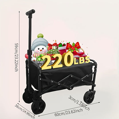 Folding Wagon Heavy Duty | Garden Cart Beach Wagon Camping Utility Outdoor Cart