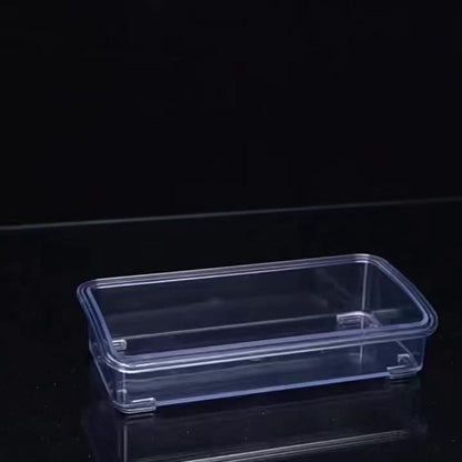 Kitchen Seasoning Storage Box Set of 4 - Transparent Multi-Grid Moisture-Proof Spice Organizer with Flip Lid, Airtight Condiment Container for Home Kitchen Apartment