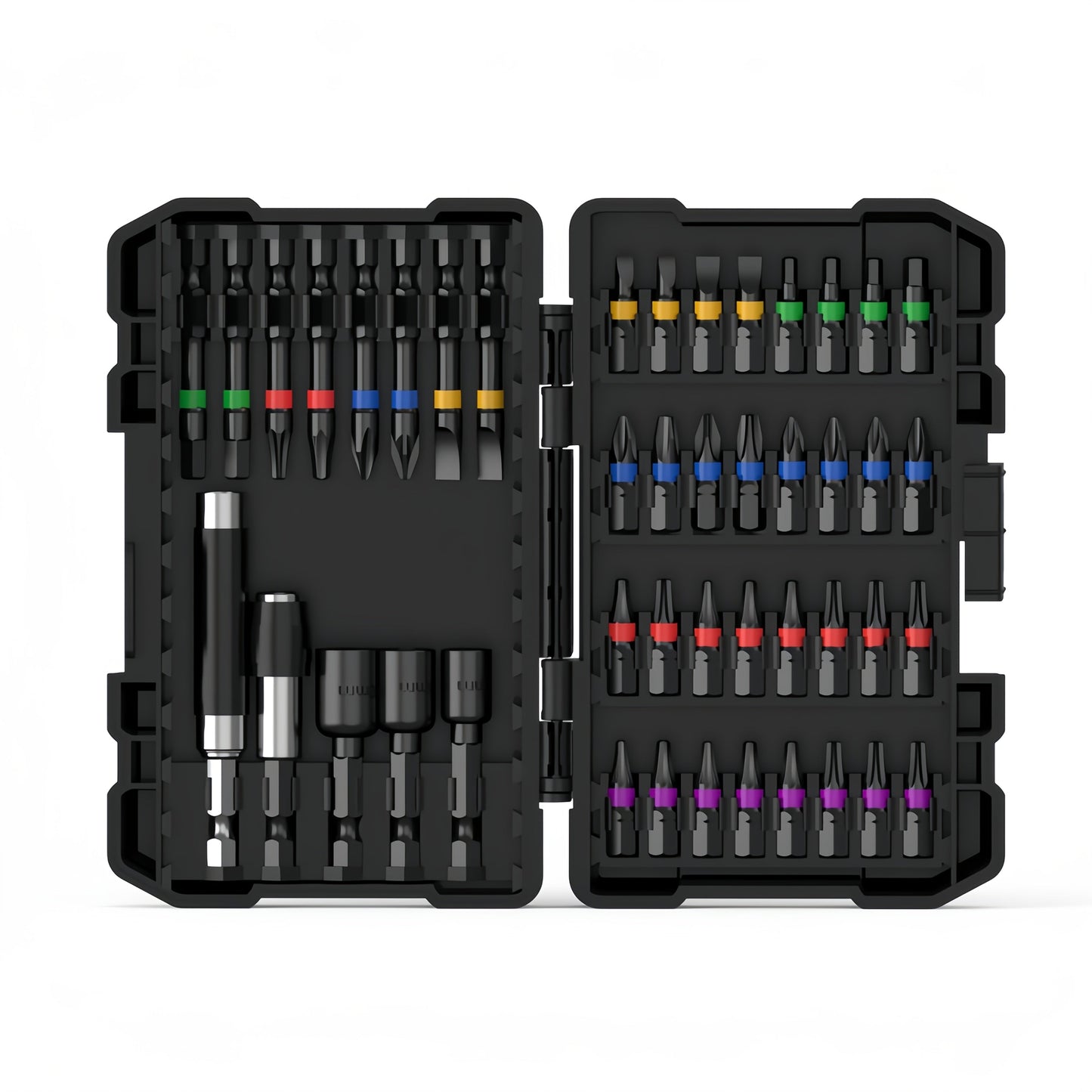 45-Piece Screwdriver Bit Set with Torx, Phillips, Slotted and Square Bits in a Storage Case