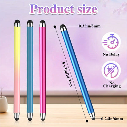 30-Piece Dual-Tip Stylus Pen Set for Capacitive Touchscreens with 60 Replacement Rubber Tips