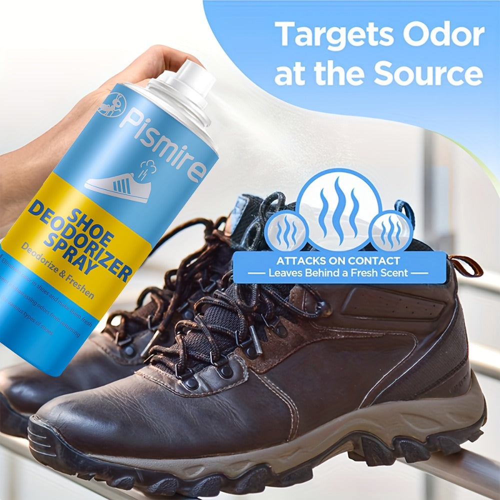 Plismire Shoe Deodorizer Spray, 260 ml Can for Shoes, Socks, Shoe Cabinets, Locker Rooms and Gyms