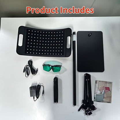 Red Light Therapy Lamp 660nm & 850nm Near Infrared Light Therapy Device with Stand LED Panel for Face Body Skin Rejuvenation Pain Relief Muscle Recovery