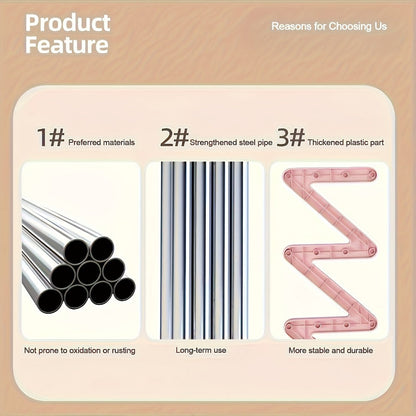 Four-Tier Z-Frame Shoe Rack with Metal Tubes in Graphite Black, Dawn Pink, Gray or Breeze Blue