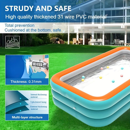 Inflatable Pool | Large Family Backyard Outdoor Summer Party Kids